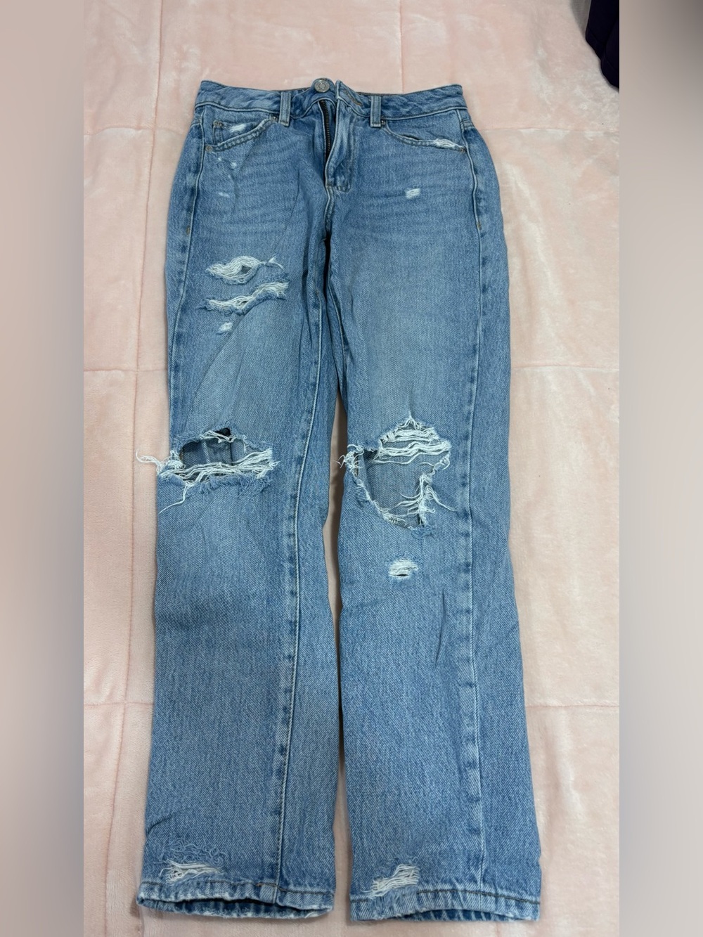 Garage Light Blue High-Rise Mom Jeans